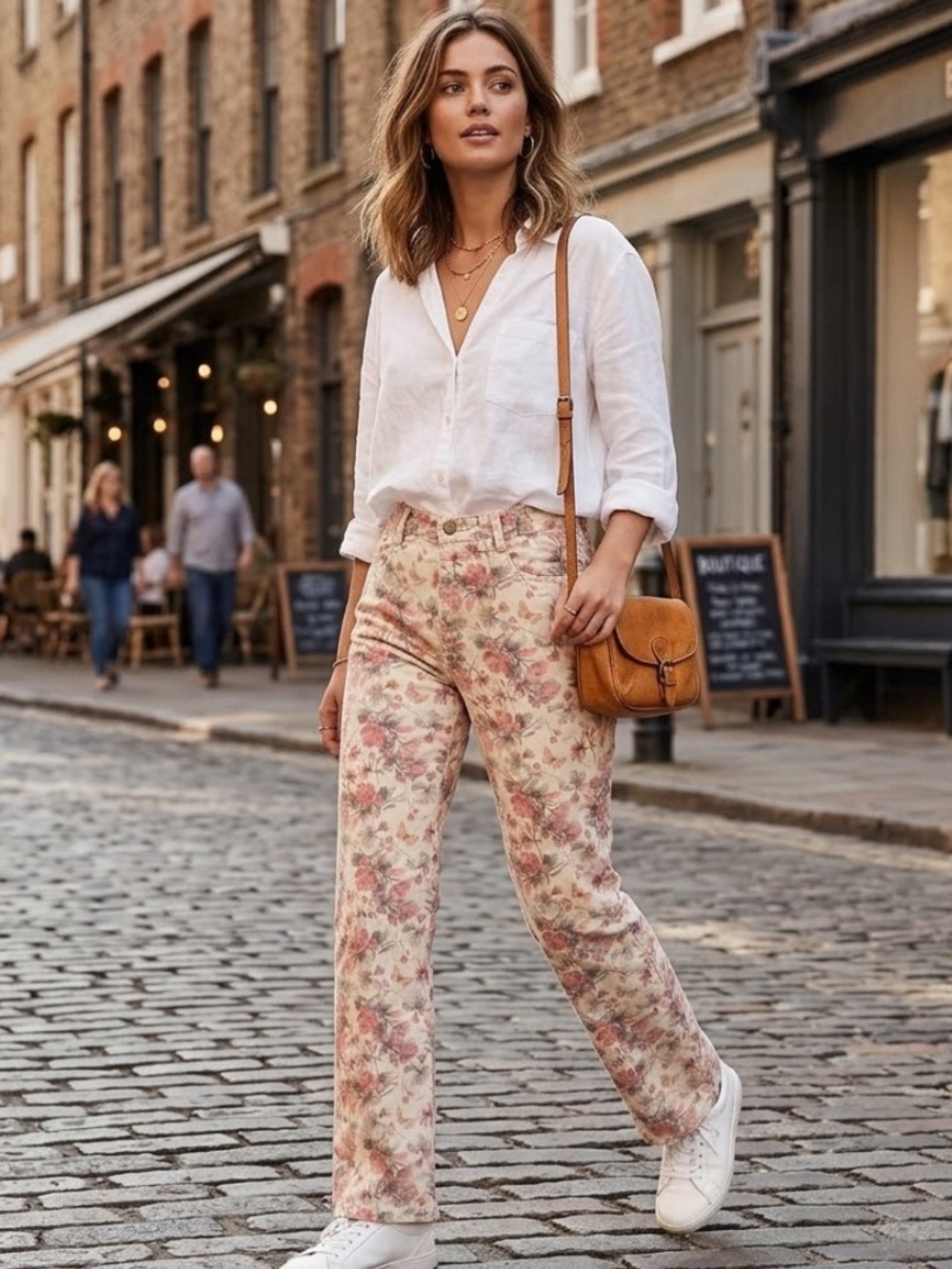 vici flowered pants cotton size small
